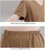 Stylish V-Neck Summer Two-Piece Set for Middle-Aged and Elderly Women
