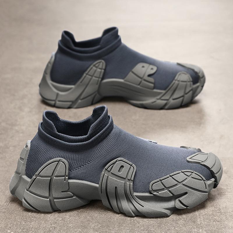 New couple flying woven mecha shoes octopus socks shoes platform sports shoes casual running dad shoes