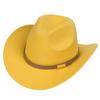Women Men Western Cowboy Hat, Wide Curved Brim Felt Cowgirl Hat, Vintage Jazz Riding Hat, Removable Hat Belt, Head Circumference 56‑58cm