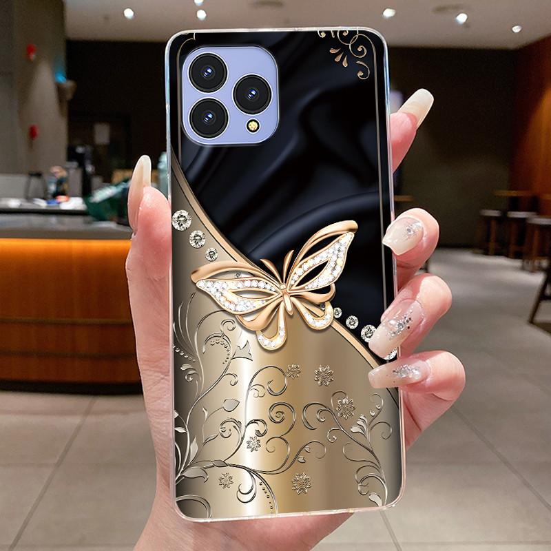 Handyhülle Für Cubot P80 Hülle Schmetterling Schleife Schutzhülle CubotP80 Schale Capa Transparent Weiches Silikon TPU Abdeckung Funda