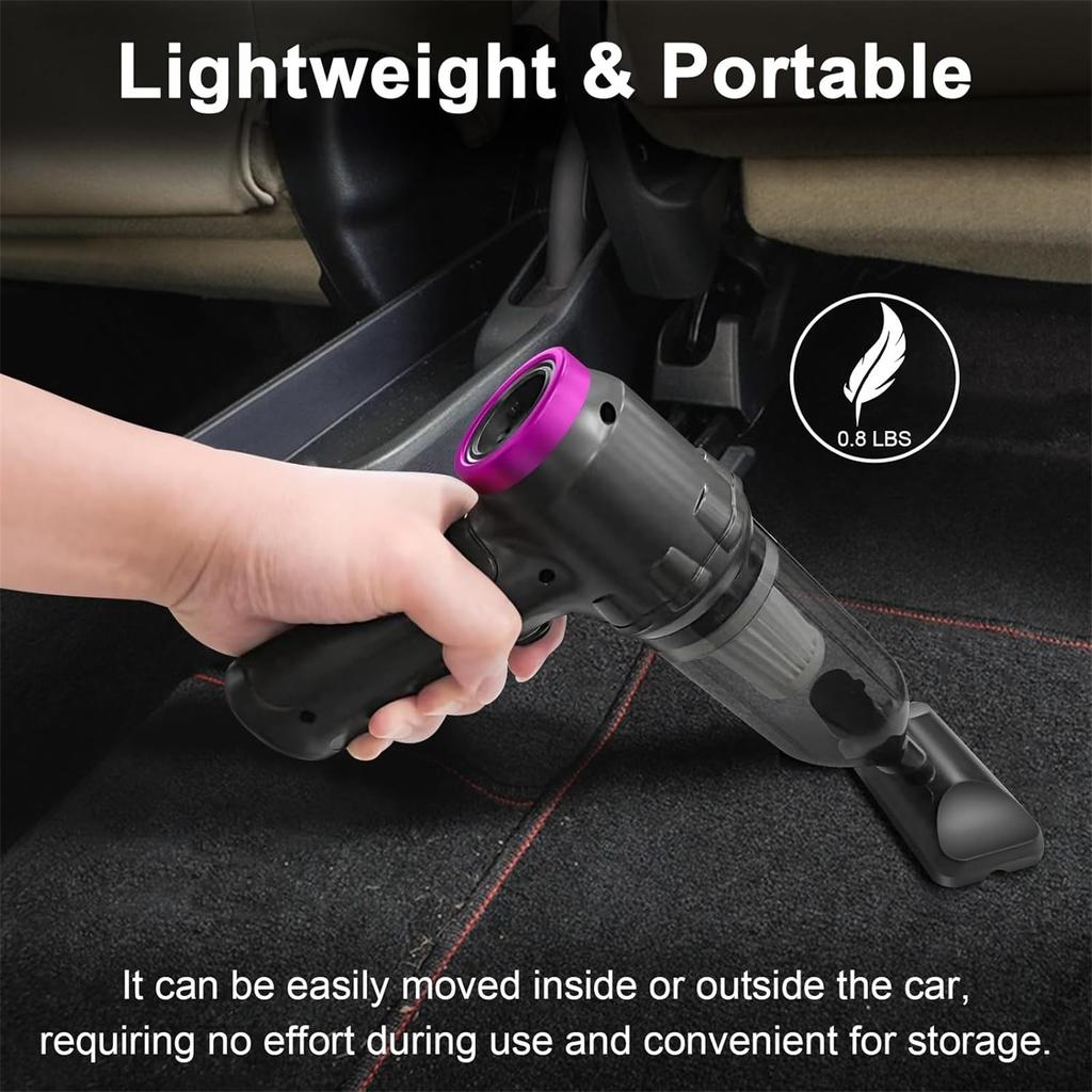 Car Vacuum, High Power Portable Cordless, Brushless Motor Portable Vacuum For Car, Wireless Handheld Cleaner Duster For Home