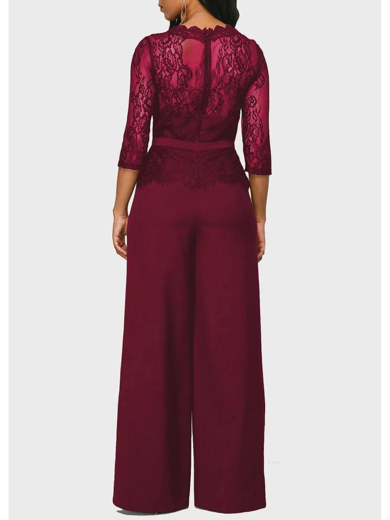 2019 Summer Women's European & American Sexy Lace Jumpsuit