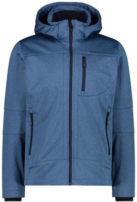 CMP Men's Mottled Softshell Jacket with Detachable Hood (3A01787N-M) Bluestone Mel.