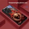 Chinesischer Winddrache Für Xiaomi Redmi 13C Note13 12 Pro Plus 5G Note 9 13T Pro POCO X6 F5 F6 Schwarze Handyhülle aus gehärtetem Glas