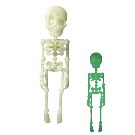 3D Printed Skeleton Refrigerator Magnet Halloween Poseable Skeleton Figurine with Movable Joints