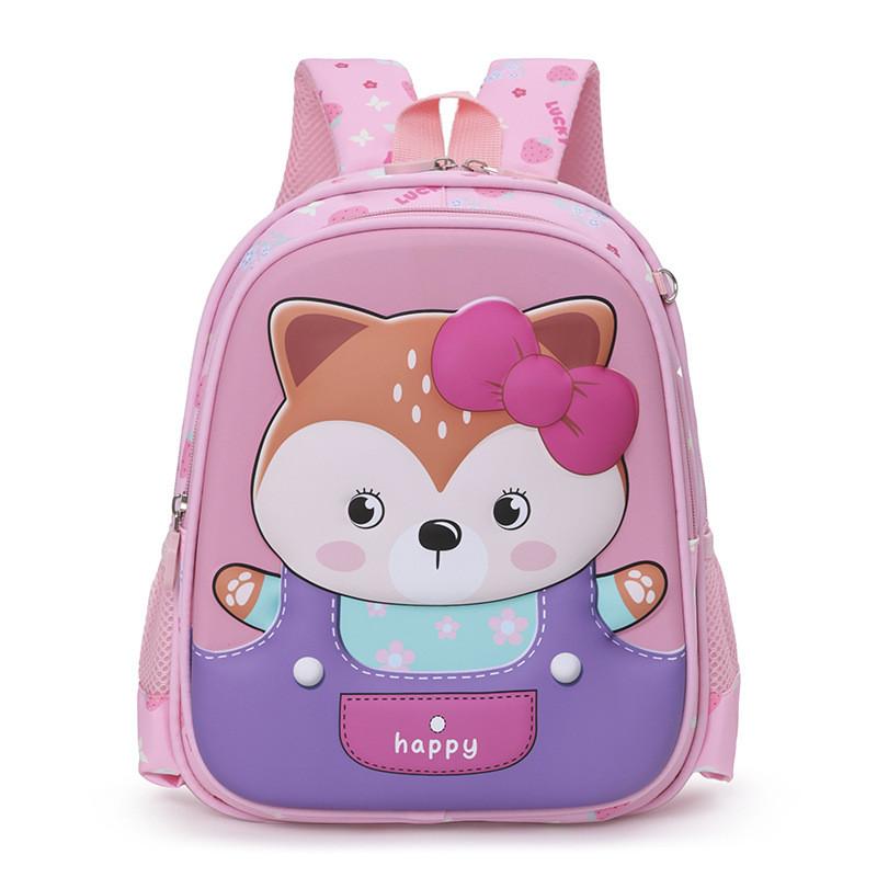 Kuromi Bear Pattern Preschool Backpack For Toddler Girls Boys With Air Cushion Straps And Lightweight Nylon