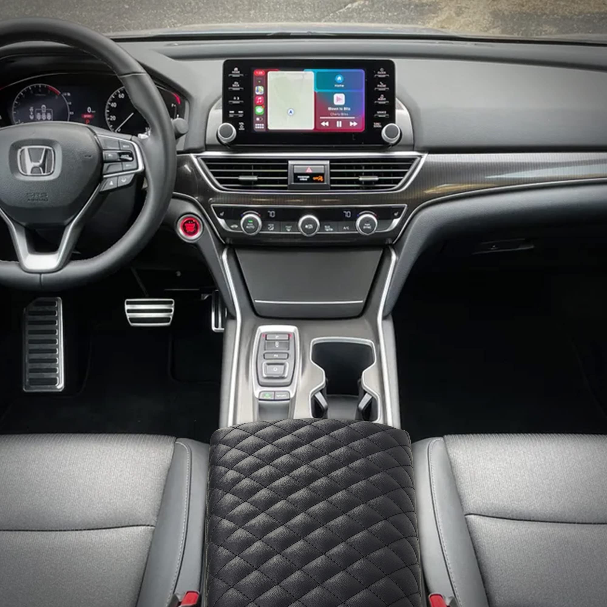 

KMMOTORS Console Cover for Honda Accord 10th Generation CV3 Console Protection Armrest Cover (2018-2023) чёрный