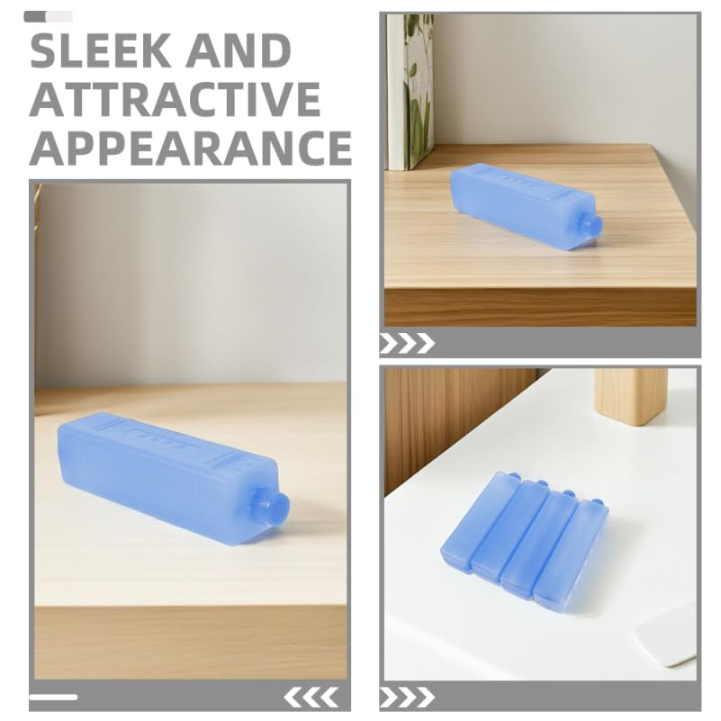 HANABASS Cold Freezer Ice Reusable Ice Quick for Lunch and Set of 6 Long-Lasting Packs, Hard, Stick-Shaped Packs, Freezing, Boxes, Coolers, Picnics,