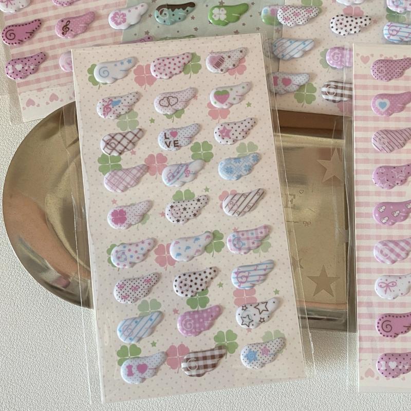 

1Piece Cute Bubble Wings Y2K Sticker For Phone Camera Luggage Journal Sticker Kawaii Decoration Sticker Gift