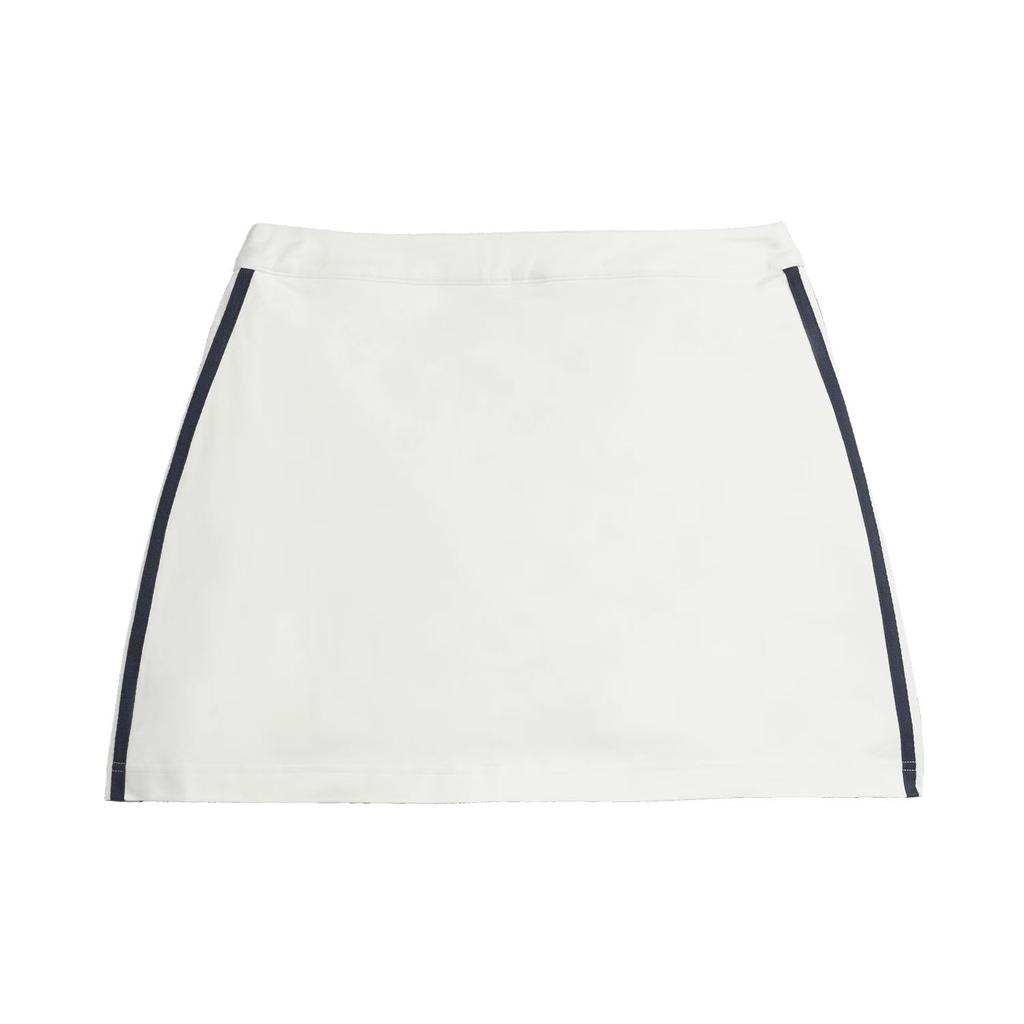 Adidas Originals X Sporty & Rich Collaboration SS25 Fashion Minimalist Striped Versatile Casual Skirt Women Skirts Bright-White Deep-Navy-Blue JL7194