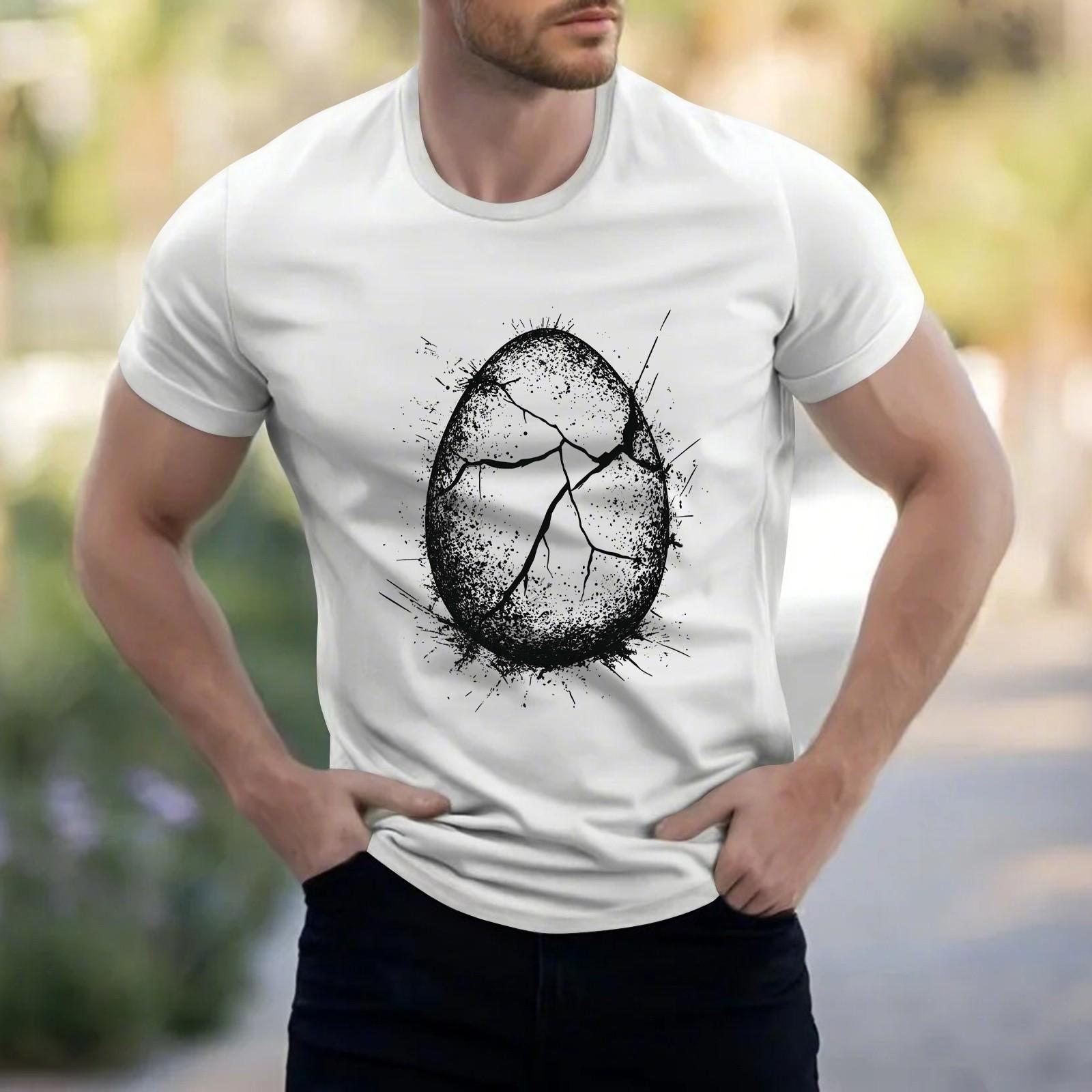 

Мужская рубашка с воротником-стойкой и коротким рукавом, свободная рубашка для отдыха и отдыха, мужская S белый