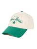 CLEVER FIELD Color Block Embroidered Ball Cap [Beige]