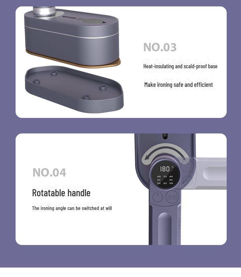 Portable Dual-Use Iron: Digital Display, Folding Handheld Design for Dry/Wet Ironing