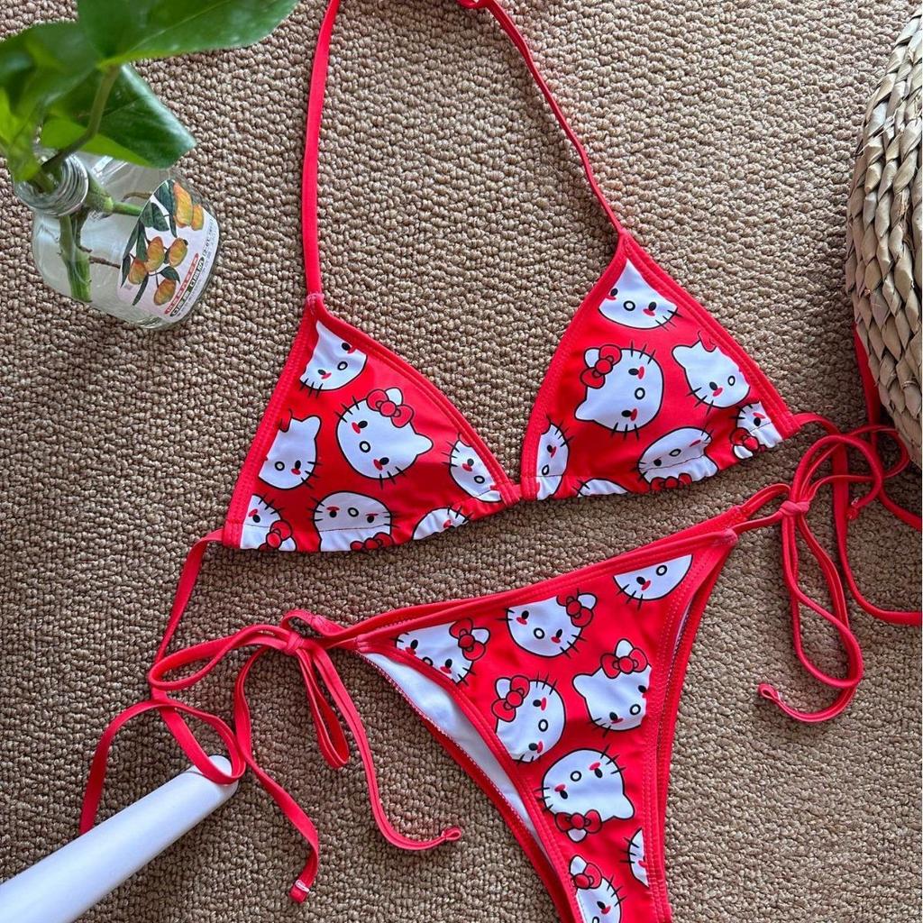 Dvoudílné bikiny TT2025 - Roztomilé, Nový styl Sanrio Prázdninové oblečení