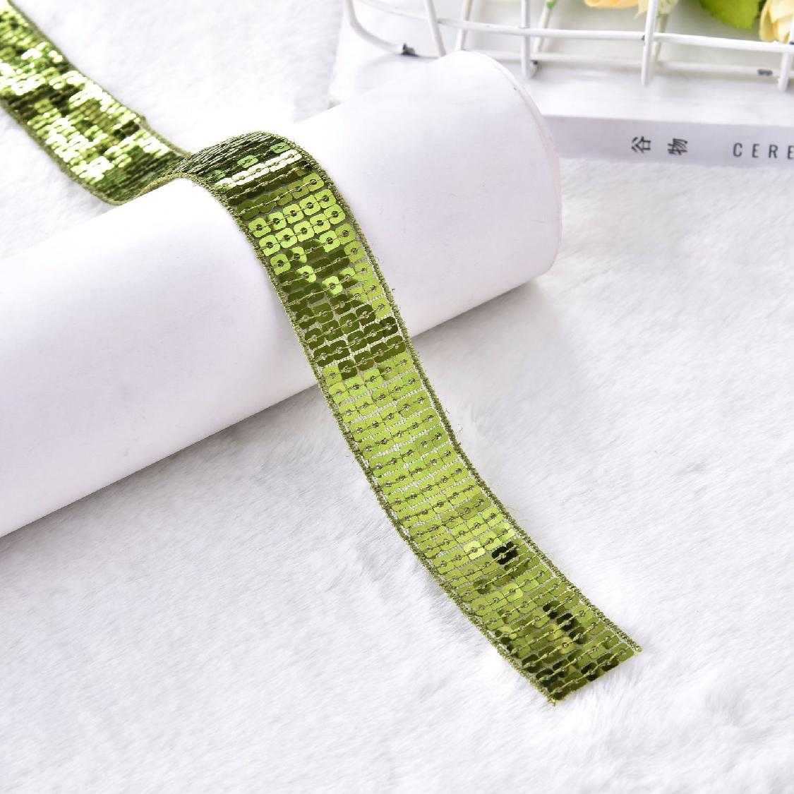 

2/5 ярдов 25 мм лента с пайетками кружевная отделка ткань с пайетками лента для латинского платья одежды головного убора свадебные аксессуары для невесты 2yards length