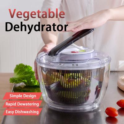 5L Large Capacity Household Strainer Basket Kitchen Tools 24*17*24cm Automatic Vegetable Dehydrator Food Fruit Drying Draining Basket