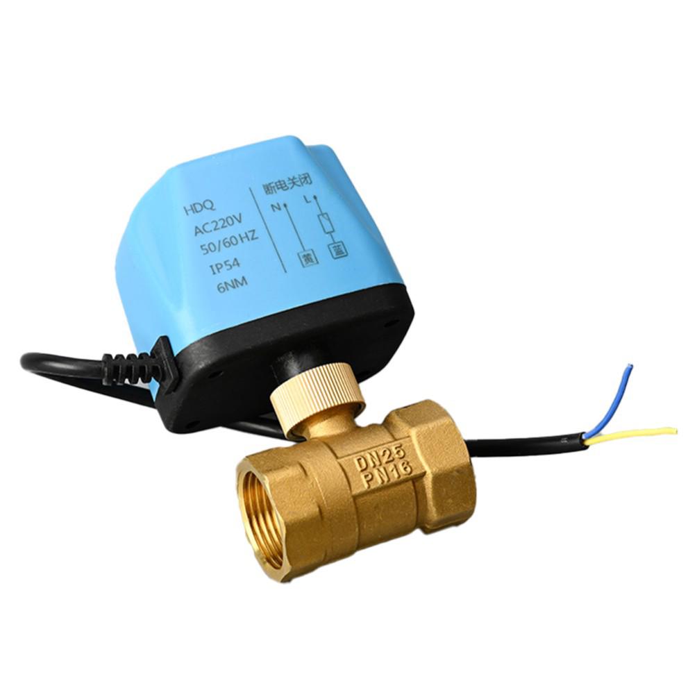 24V Messing Zwei-Draht Elektrisches Kugelhahn, Stromausfall Reset, Normalerweise Geschlossen/Offen, 220 Wasserdicht, 1/2 Zoll.
