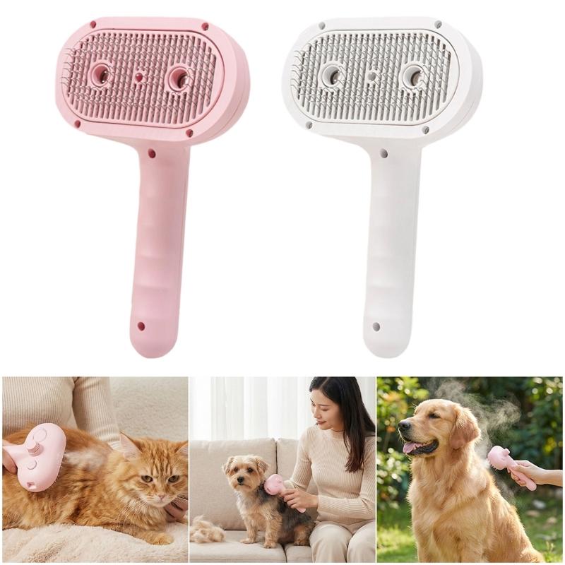 Professional Pet Grooming Comb With Sprays Function For Deshedding Massage And Mists Easy Mists Feature