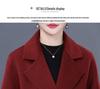 Mom's Stylish Mid-Length Double-Faced Cashmere Wool Coat for Autumn & Winter - High-End, Loose Fit for Middle-Aged Women