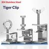 Galvanized Carbon Steel Tiger Clamp Multiple Shapes Open Height 20-130Mm Thickened Material Fixed Fixture Clamping Device