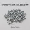Golden, Silver, and Black Self-Tapping Wide Head Screws with Washers