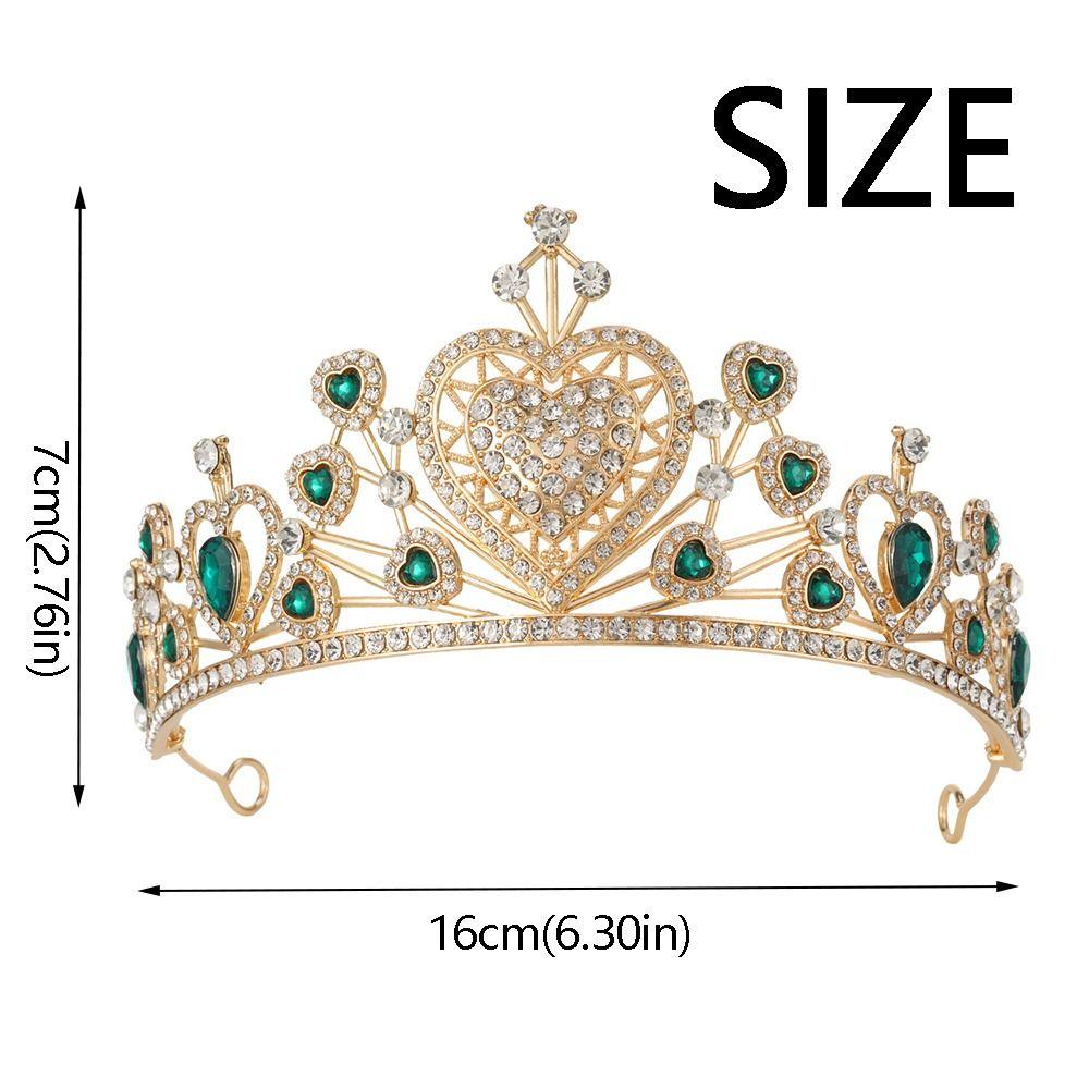 Huvudprydnader Kristall Brudtiara Krona Flerfärgad Bröllopshår Tiara Fantastiska Accessoarer