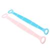 26.77in Silicone Back Scrubber Straps Double Sided Food Grade Safe Silicone Body Scrubber Belts with Anti Slip Handle