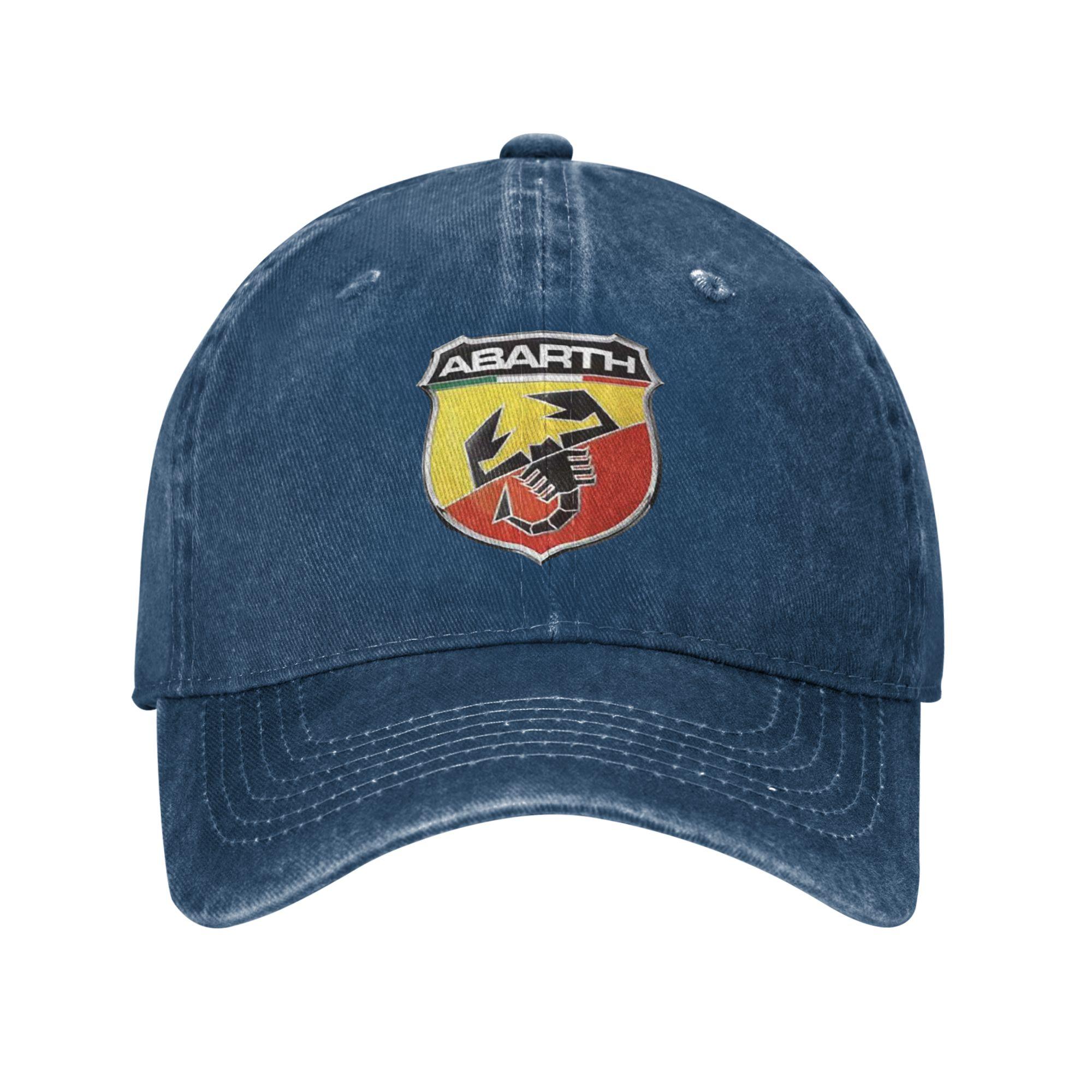 

Abarth C Cool Print Denim Fabric Baseball Caps Snapback Baseball Hats Breathable Casquette Outdoor Unisex One Size