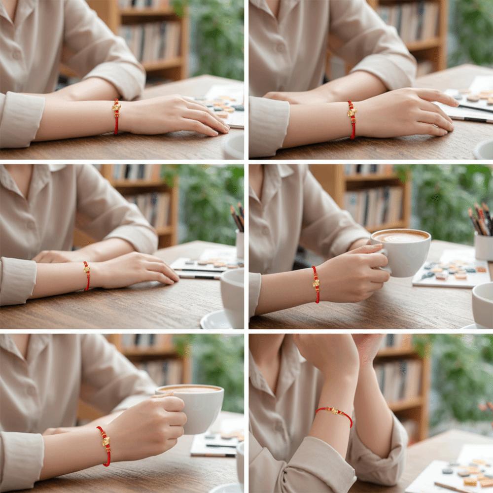 Hand-woven Horse Year Bracelet Zodiac Horse New Year Hand Rope Lucky Pony Red Rope  Spring Festival