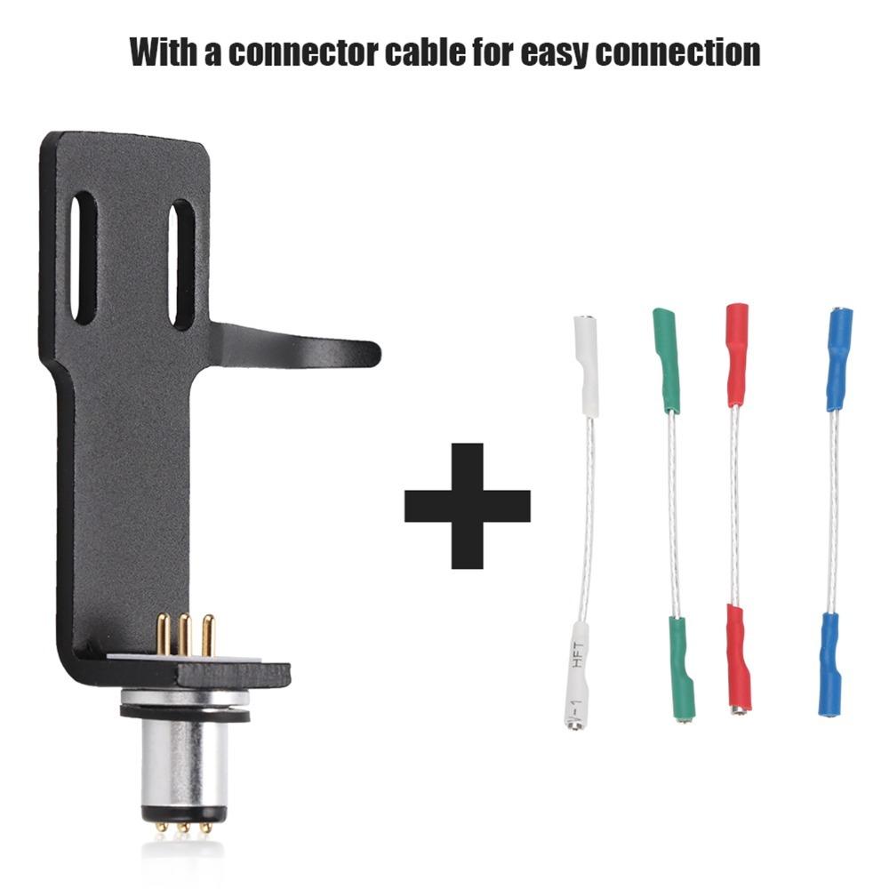 Complete Set with 4 Cables Phono Cartridge Headshell Record Player Kit  for Turntable Player