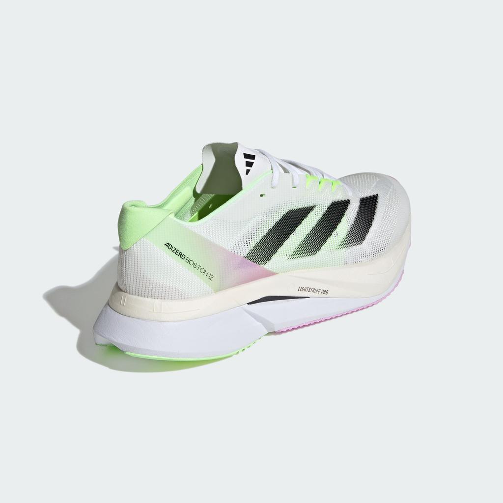 adidas Adizero Boston 12 Cloud White Core Black Green Spark
