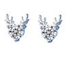 Korean Version Of Christmas Gift Temperament Compact Antlers Earrings Cute Stud Earrings Women'S Trendy Jewelry