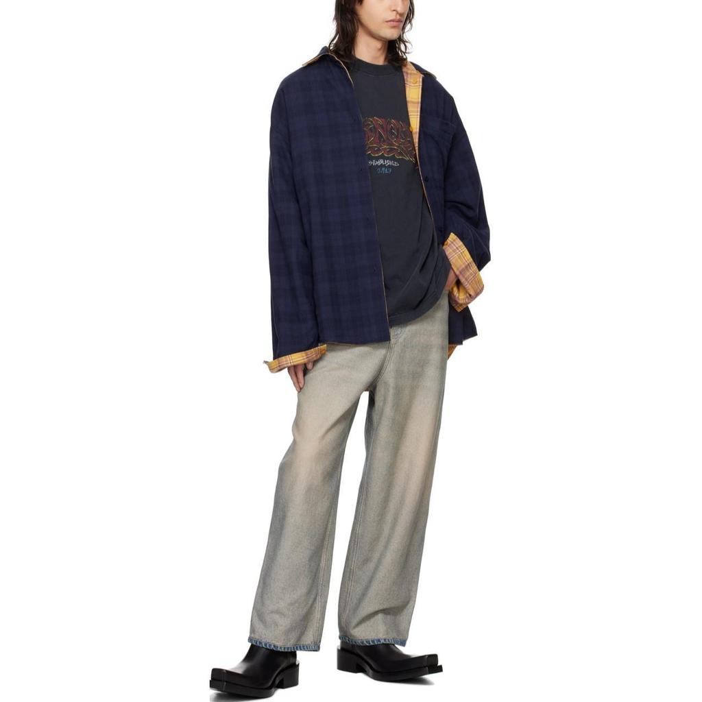 Balenciaga Men's Offshore Oversized T-Shirt Gray 764235TPVM81568