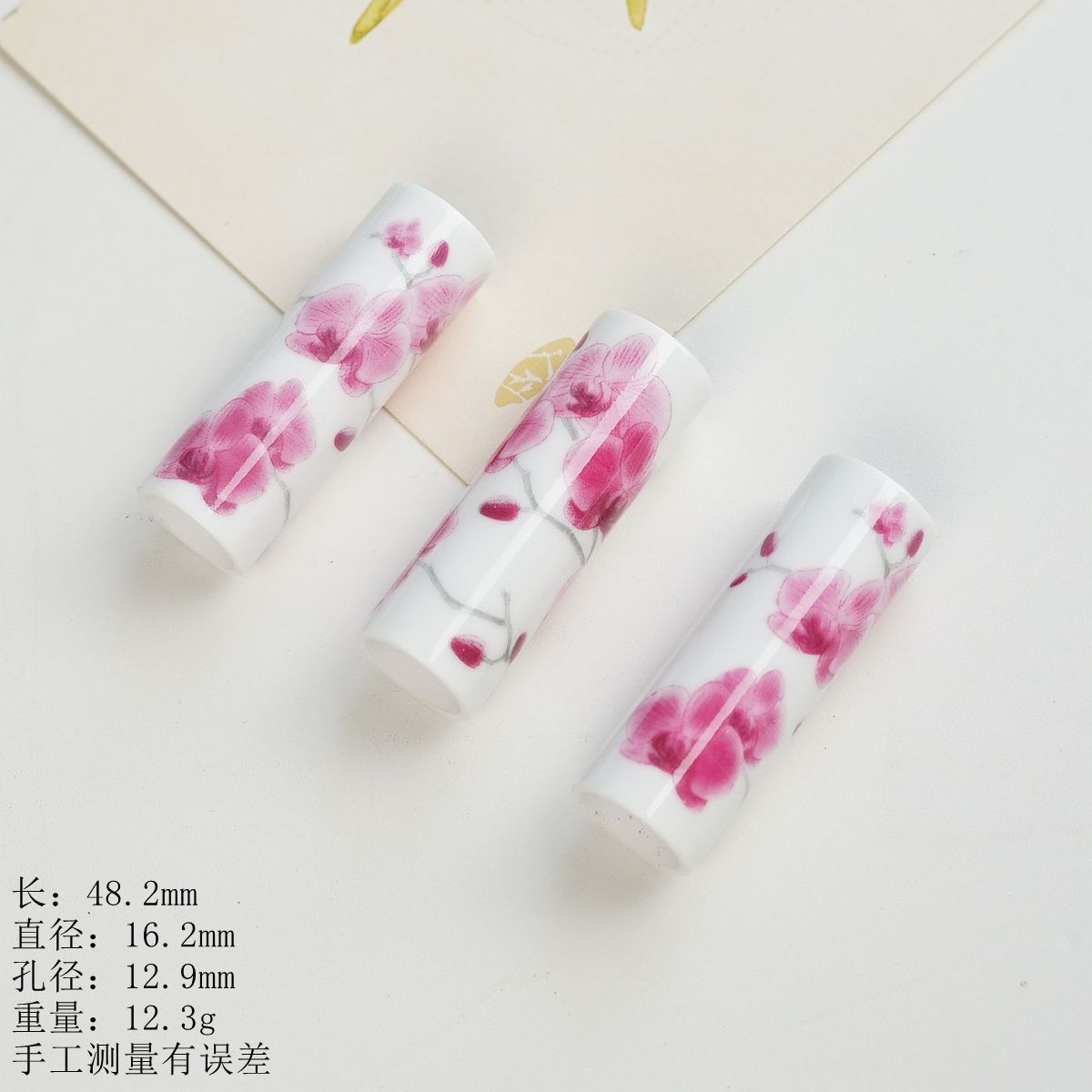 Jingdezhen blue and white round tube accessories materials wholesale handmade DIY jewelry accessories disc accessories manufacturers wholesale