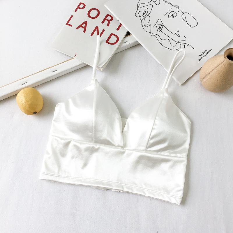 Sexy Women Sexy Strap Silk Smooth Plunge Bralette Bra Brassiere Push Up Bras