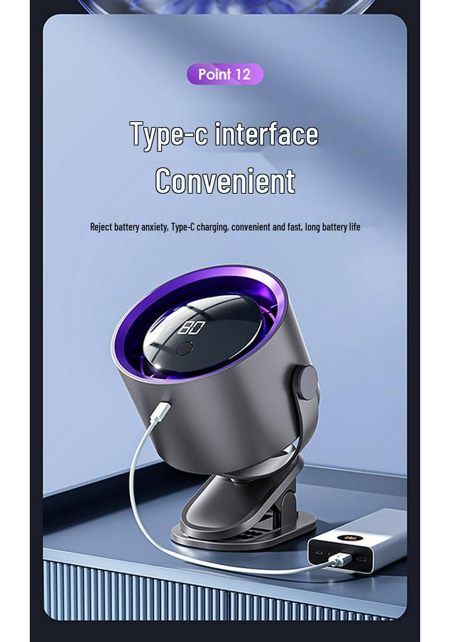 Compact Silent Desktop & Wall-Mount Fan - USB Rechargeable, Ideal for Home, Office & Dorm Use