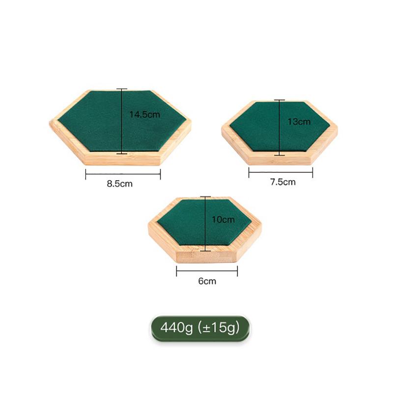 3 Stück Bambus Schmucktablett Halsketten Aufsteller Armband Ring Ohrring Box Organizer Schmuckhalter Platte Vitrine