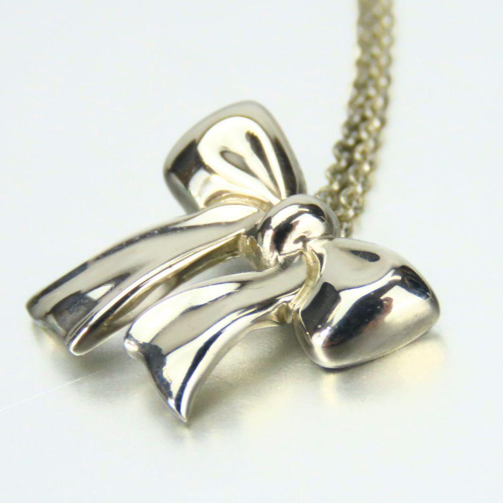 Used TIFFANY&Co. Necklace Silver925 2.4g Silver Ribbon
