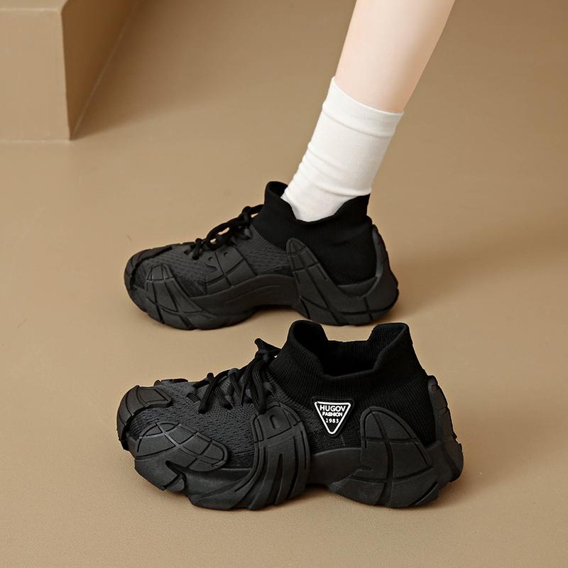 

Модная женская обувь-носки слипоны CRLAYDK средней высоты для ходьбы, бега, спортивные кроссовки, дышащие, модные, теннисные, на платформе, лоферы для леди 40