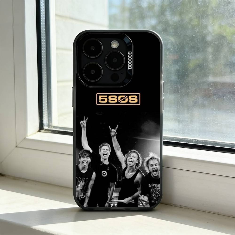 

5 Seconds Of Summers 5SOS Phone Case For iPhone 17,16,15,14,13,12,11 Plus,Pro Max,XS,Colorful Silver Phone case Funda Cover iPhone17PRO