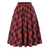 Fustă Midi cu Pătrate Color Block - Fustă Versatilă tip A pentru Femei