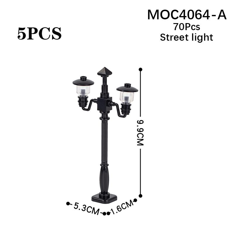 MOC City Serie Hochzeitsbogen Straßenlaterne Schlagzeug Schaukelstuhl Park Straßenansicht Bausteine Spielzeug Für Kinder Kreative Geschenke