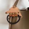 Cowhide Hand Shape Pendant Buckle Hand Keychain Holder Fashion Leather Keychain  Bag/key Decor
