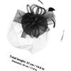Decorative Hat with Floral Accent and Mesh for Women, Black Cocktail Tea Party Headpiece Hair Clip, Wedding Special Occasion Accessory