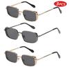 3pcs Retro Rectangle Sunglasses Women Brand Designer Small Metal Frame Square Punk Sun Glasses Men Popular Glasses UV400