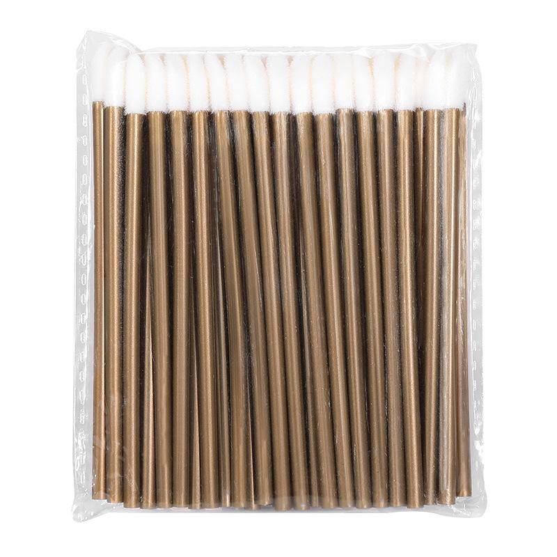 Compact Nylon Lip & Eye Makeup Brush - Disposable, Hollow Rod Design for Lipstick, Lip Gloss, and Eyeshadow Application