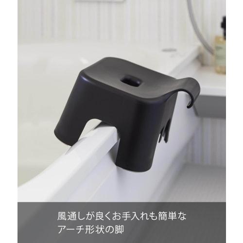 Yamazaki Tower Bath Stool, Kids' SH13, Black, W25.5 x D23.5 x H16cm, Tower Bath Chair for Children and Toddlers, Quick Drying, Product Number: 1764
