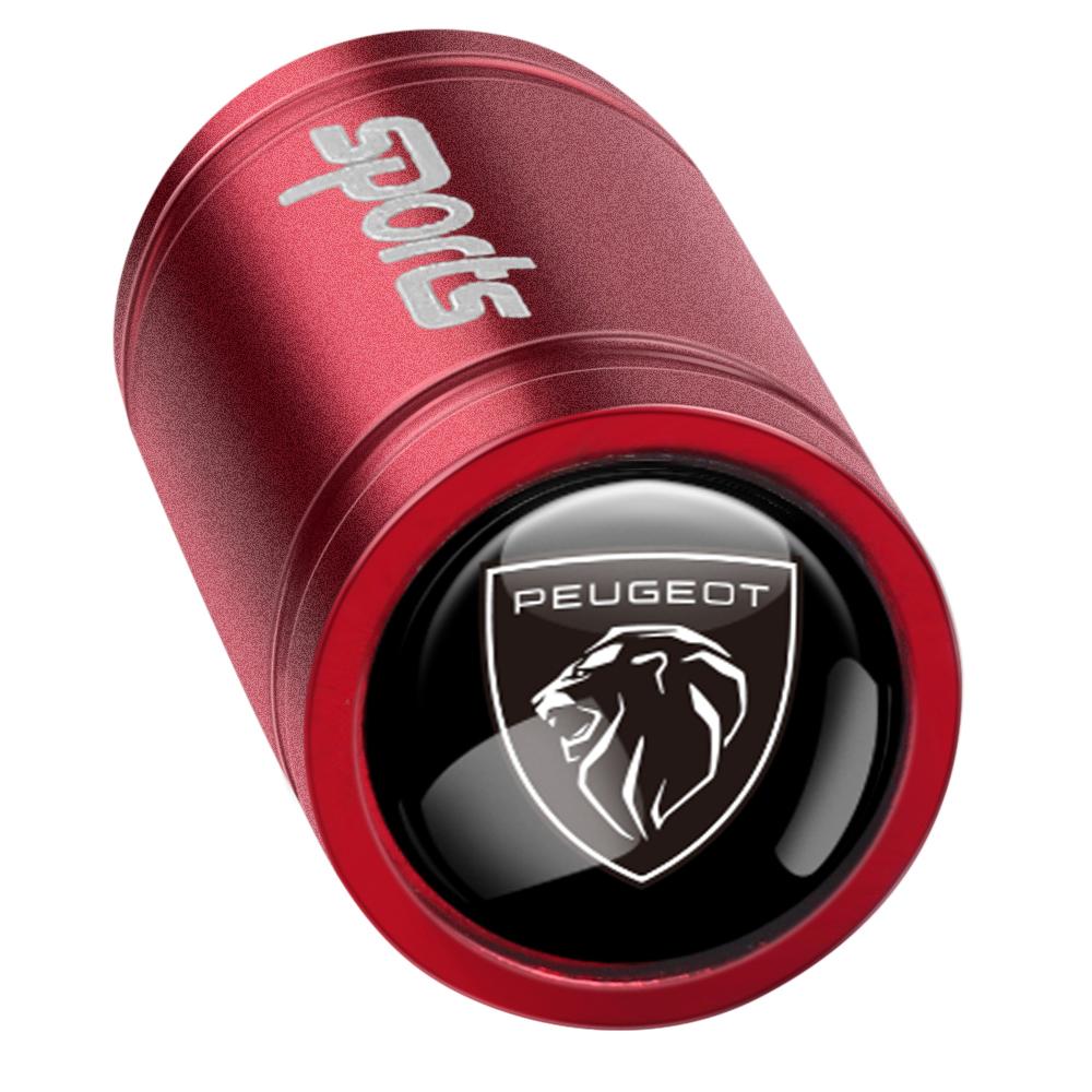 2026 Hot Car Sticker 4PCS Car Wheel Tire Valve Caps Auto Tyre Air Stem Cover Accessories For PEUGEOT 107 206 2008 4008 108 207 2