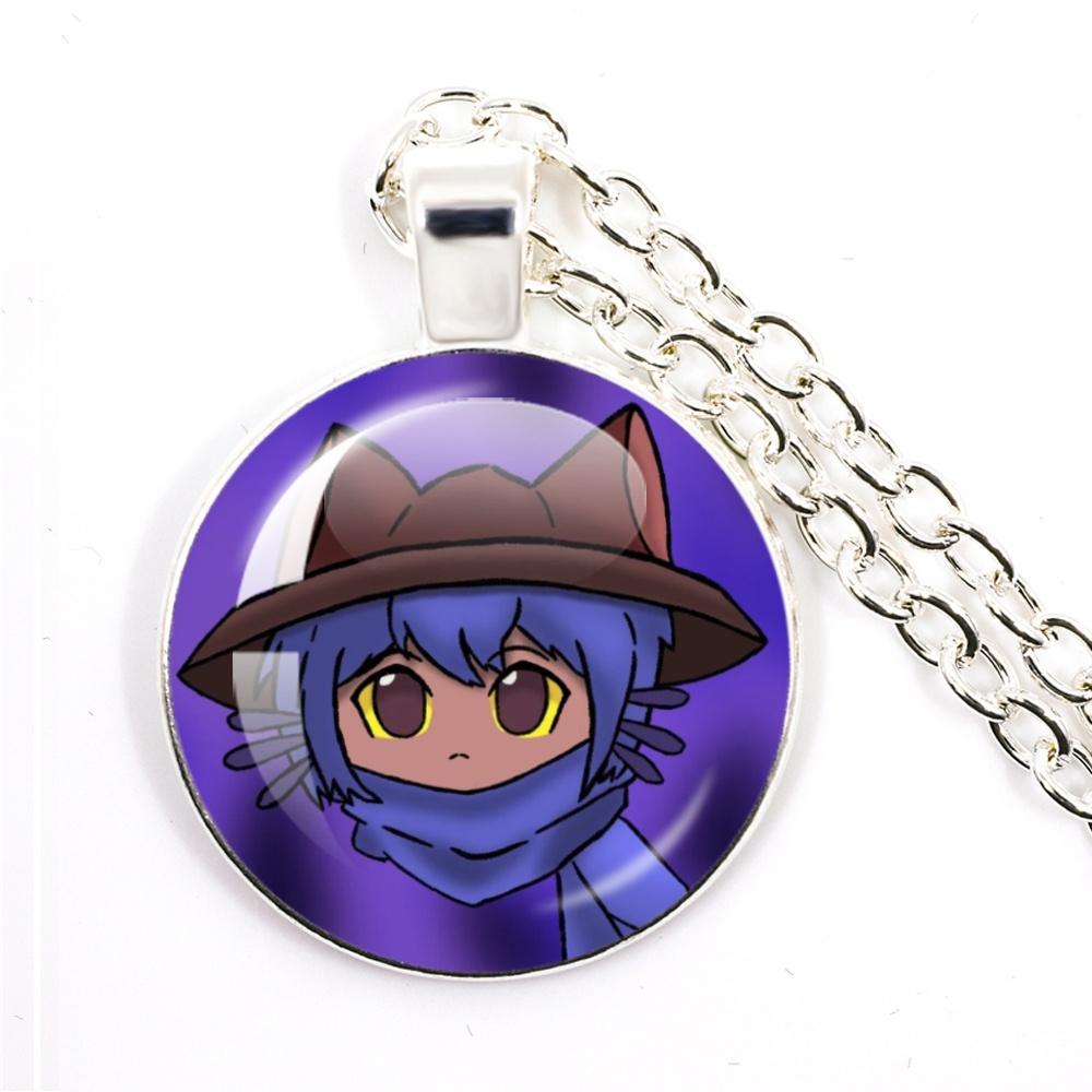 Niko Oneshot Necklace Anime Creative Cartoon Niko Pancakes Glass Cabochon Pendant Necklace Charm Jewelry Gift Jewelry
