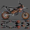 PowerZone Custom FOR SMC Graphics Backgrounds Decals for Stickers Kit For KTM SMC 2012 2013 2014 2015 2016 2017 2018 690 SMC-R 9
